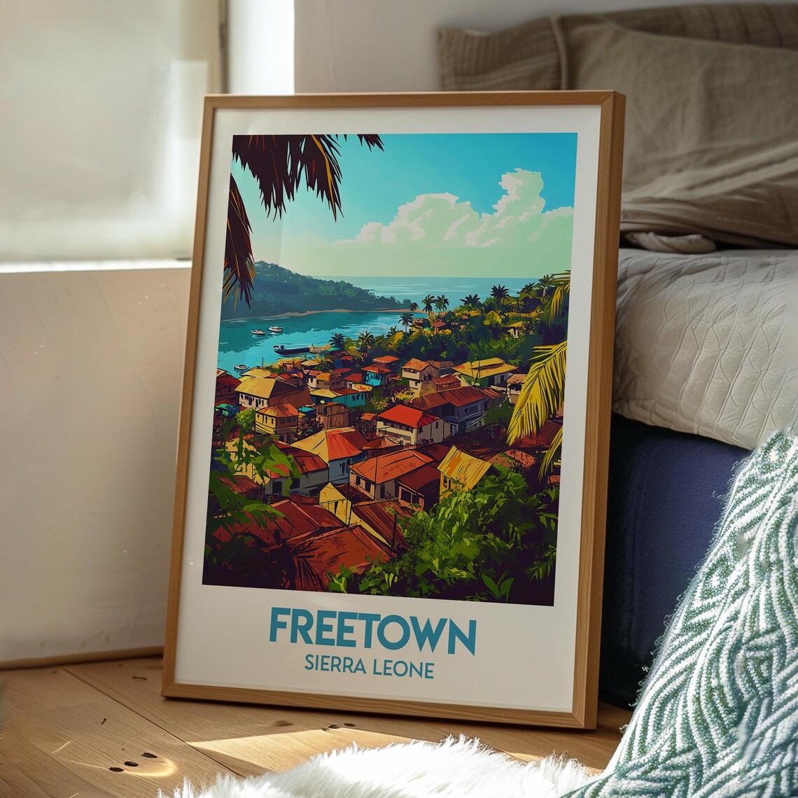 Freetown Travel Poster, Sierra Leone City Art - Image 3