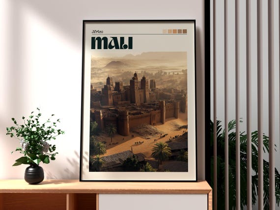 Mali Travel Print Wall Art Bamako Poster Africa City