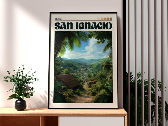 San Ignacio Print Belize Wall Art Coast Travel Central America