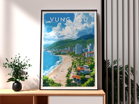 Vung Tau Vietnam Beach City Aerial Coastline Holiday View Poster