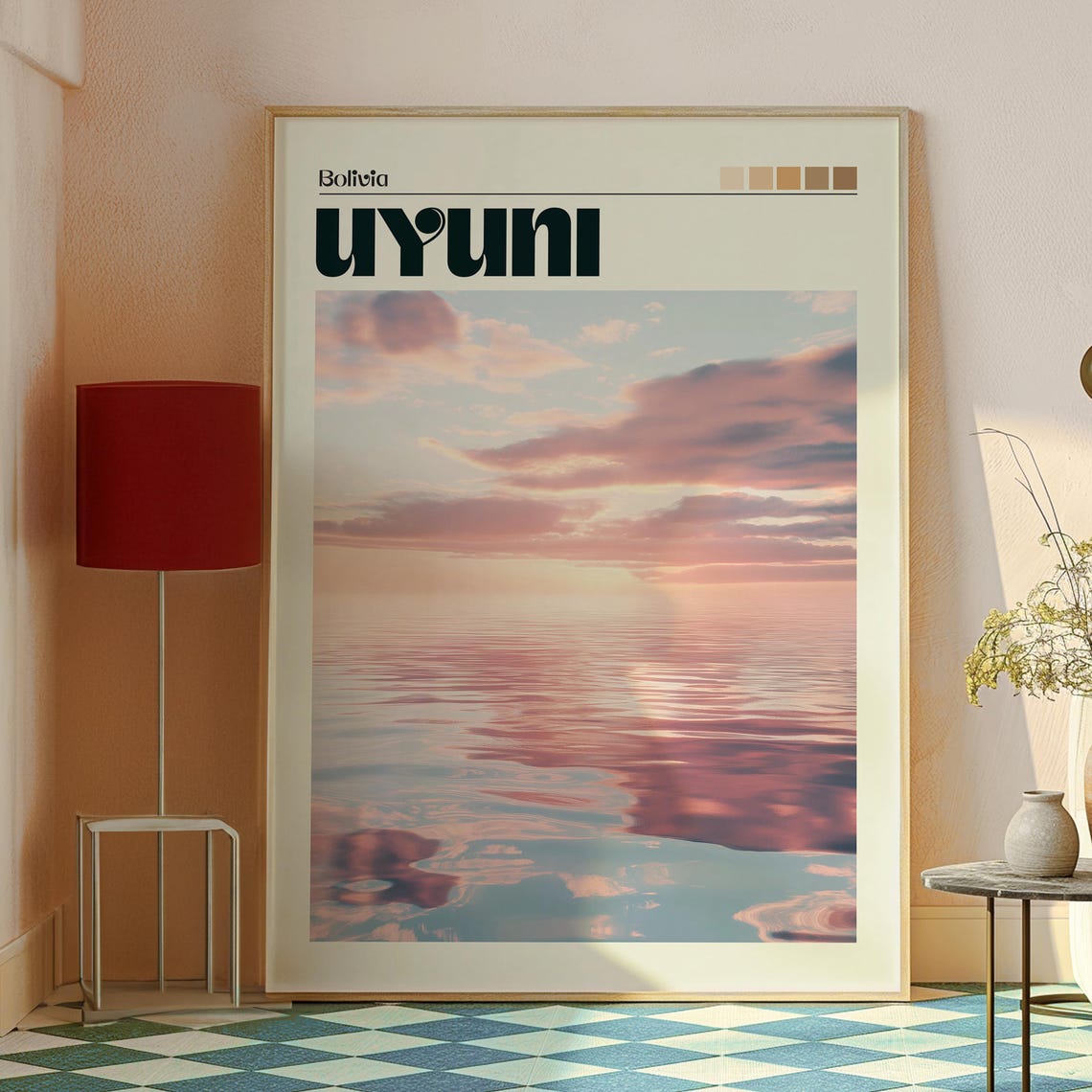 Uyuni Poster Bolivia Art Travel Print Wall Salt Flats South America - Image 2