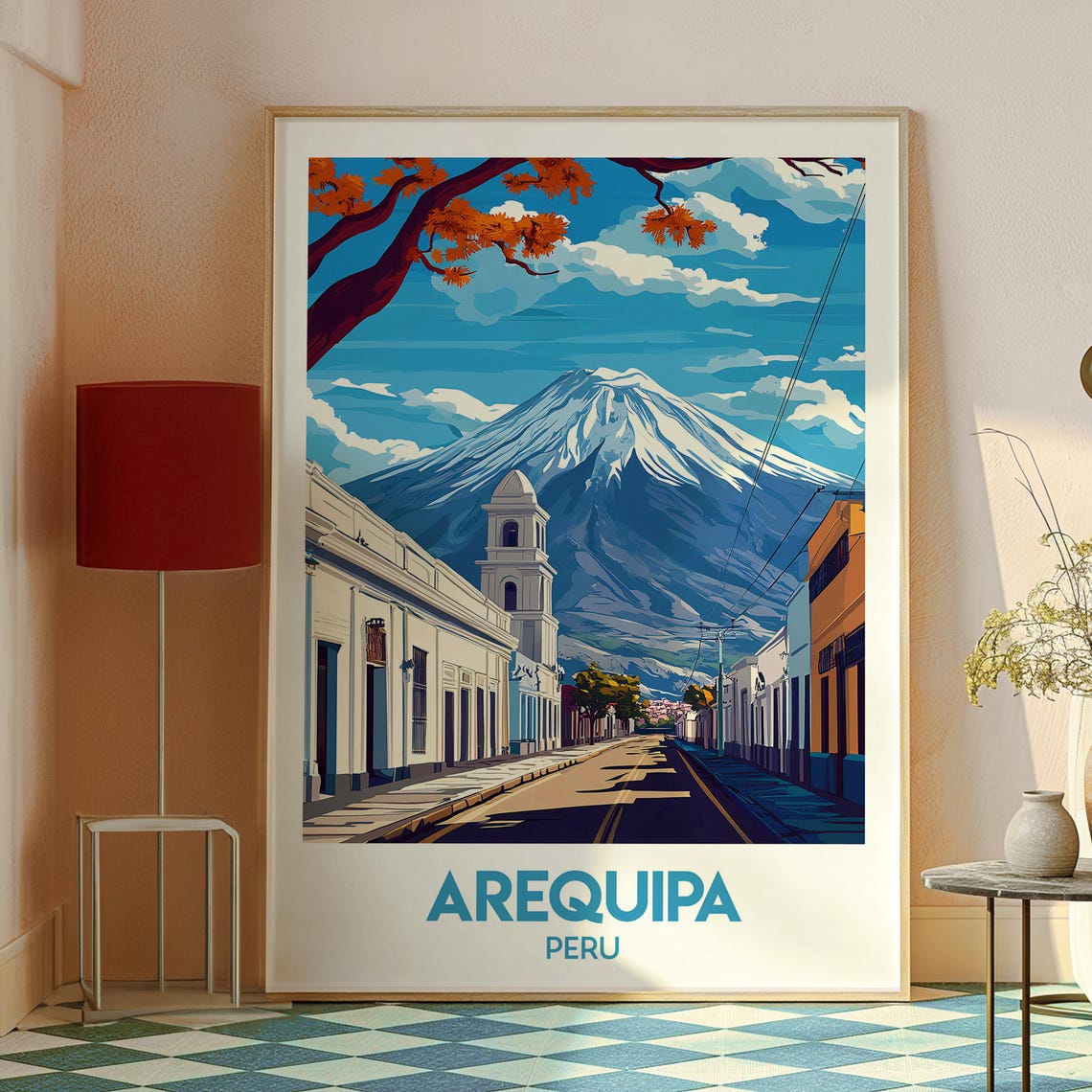 Arequipa Poster Art Peru Travel Print Wall Backpacking South America - Image 2