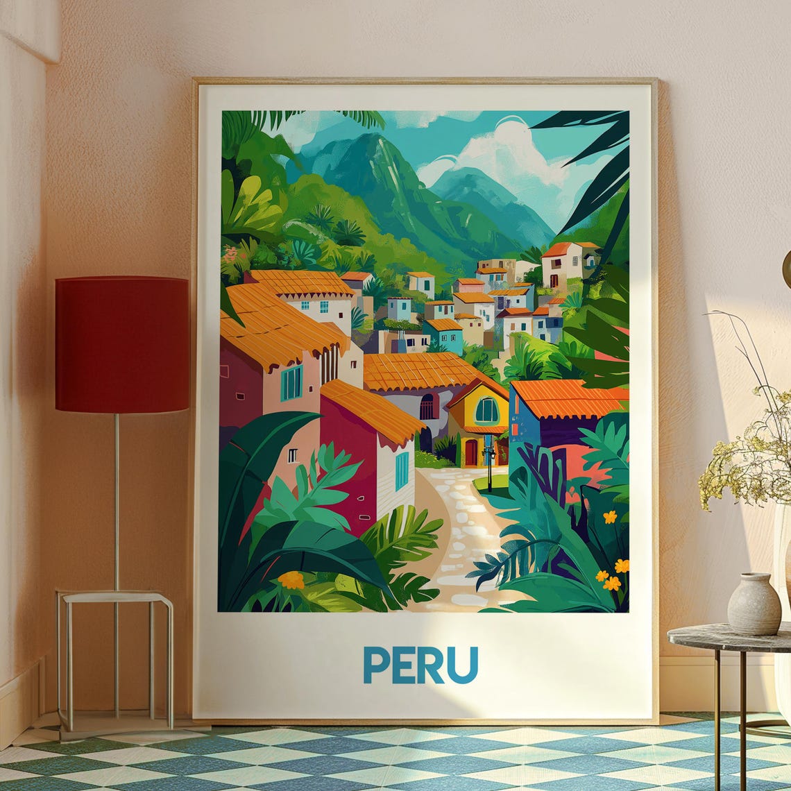 Peru Poster Art Travel Print Wall Lima Backpacking South America - Image 2