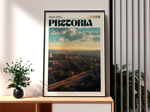Pretoria South Africa Travel Poster, African Wildlife