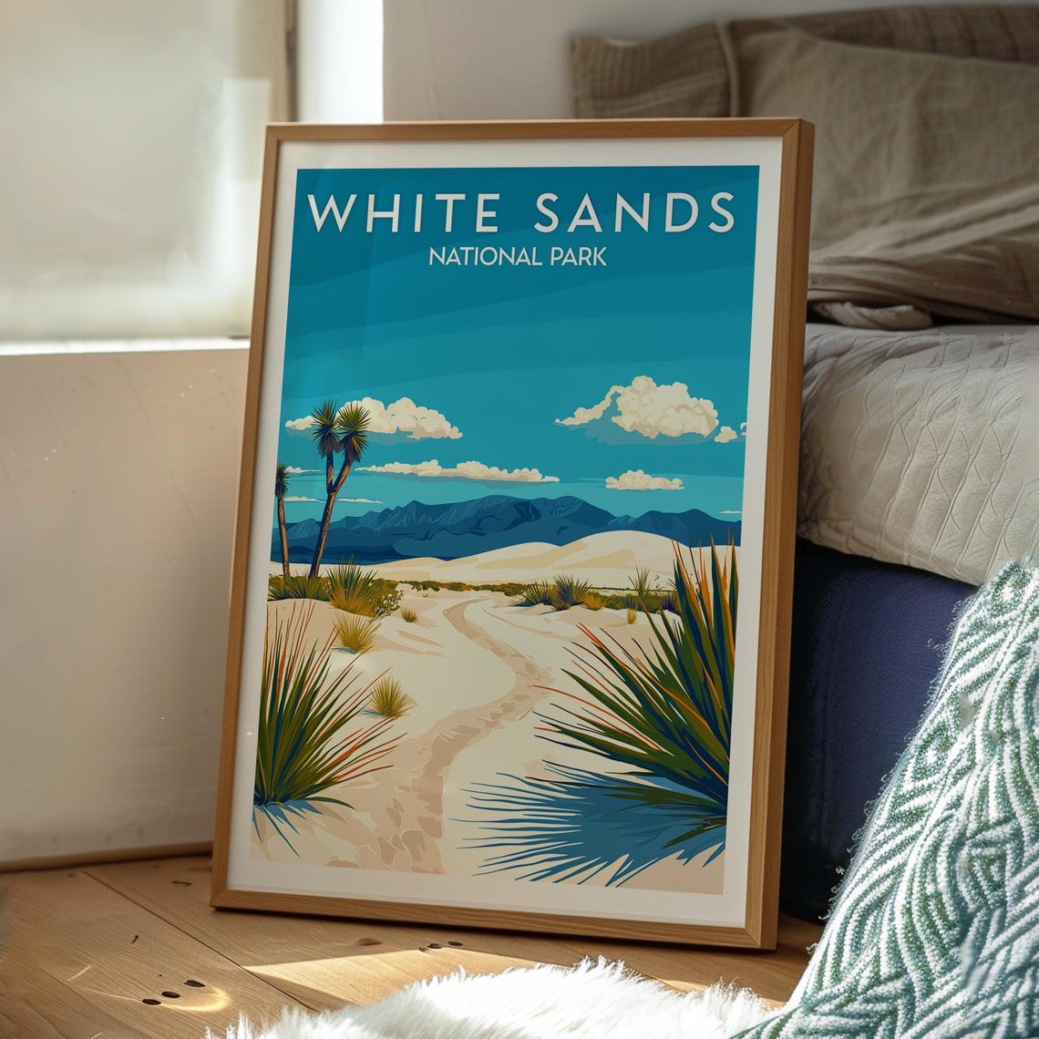 White Sands National Park New Mexico Dunes Yucca Desert Light Poster - Image 3