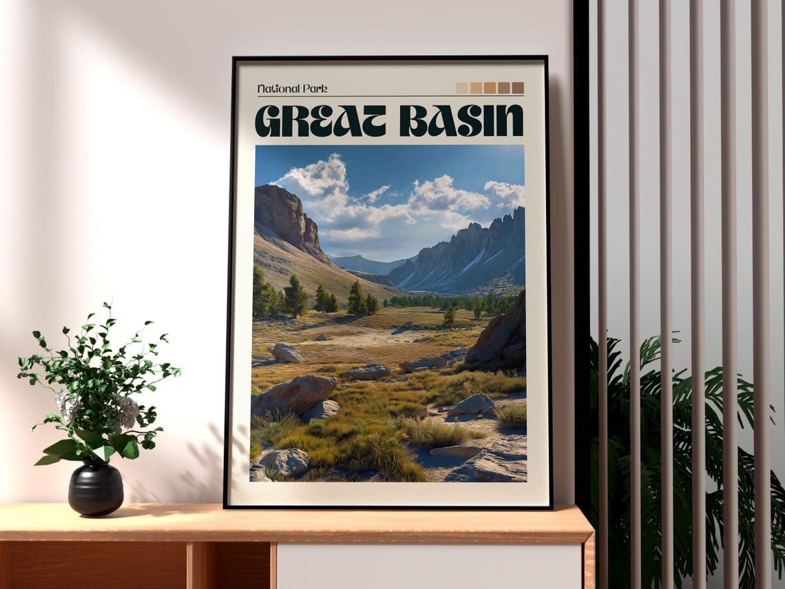 Great Basin National Park Nevada Rocky Mountain Valley Poster