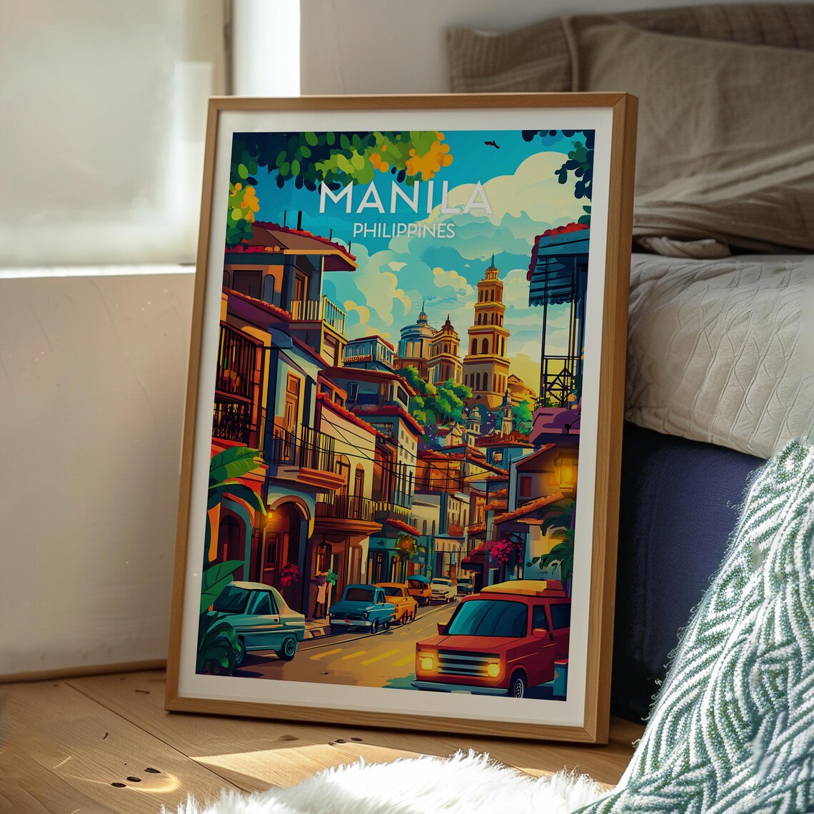 Manila Philippines Old Town Colonial Street Heritage Travel Poster - Image 3
