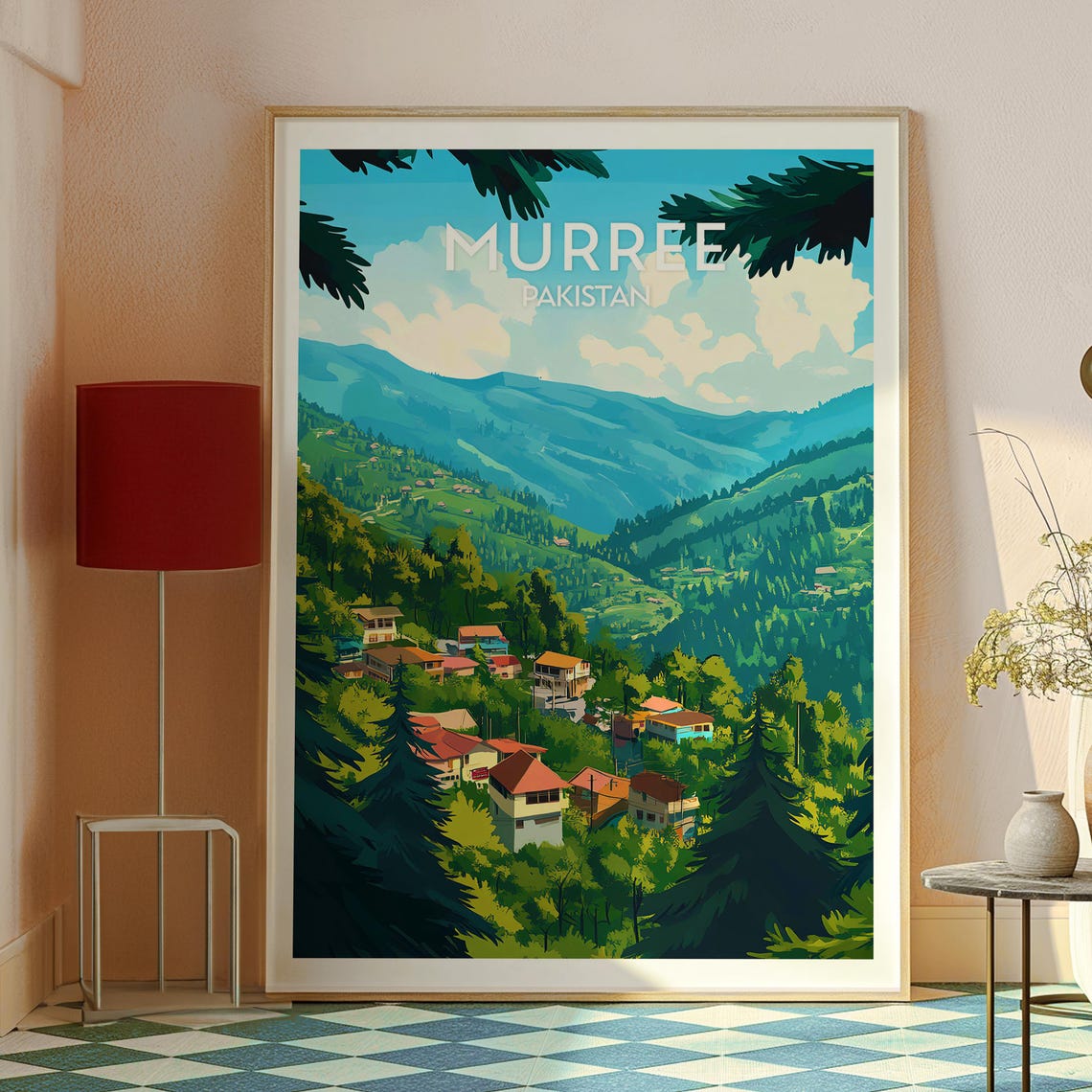 Murree Pakistan Pine Forest Hill Station Mountain Town Travel Poster - Image 2