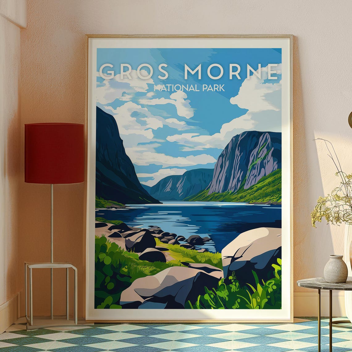 Gros Morne National Park Newfoundland Fjord Cliffs Art Poster - Image 2