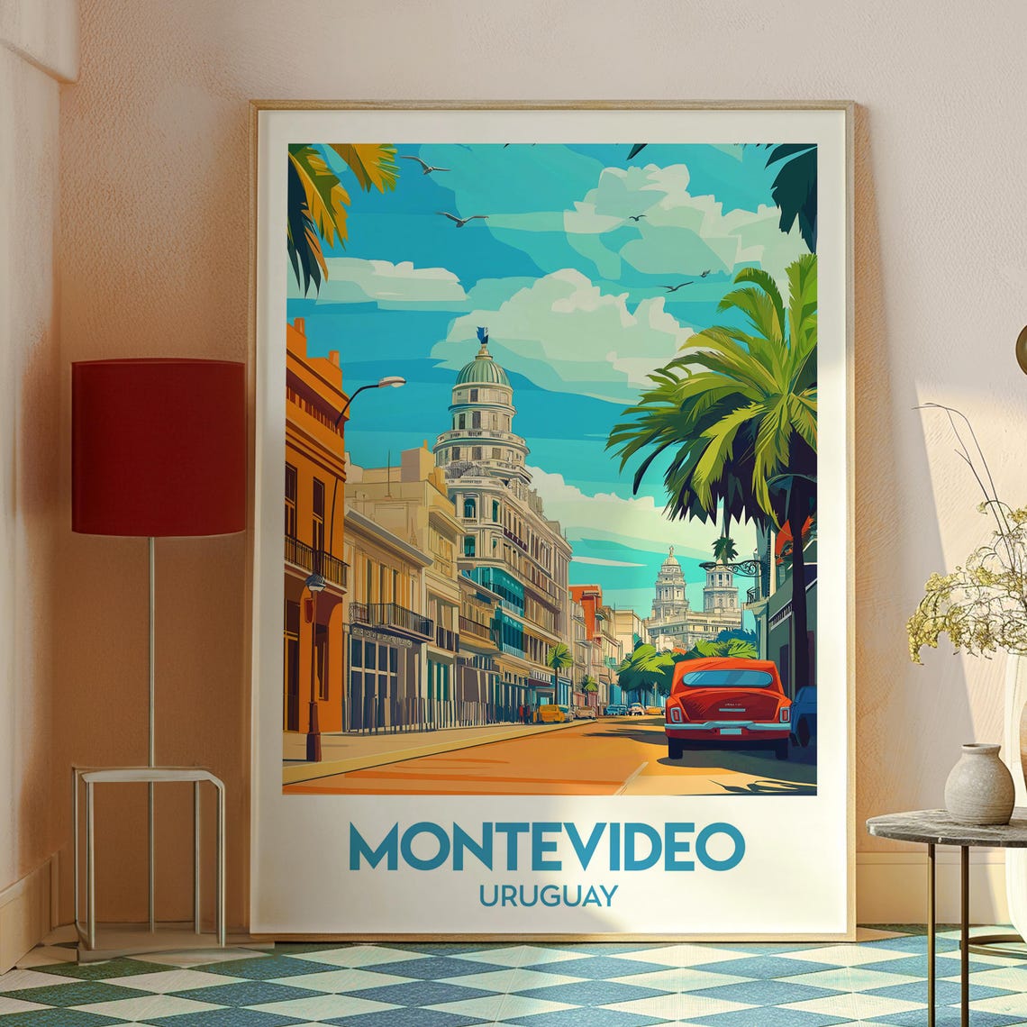 Montevideo Poster Uruguay Art Travel Print Wall Backpacking South America - Image 2