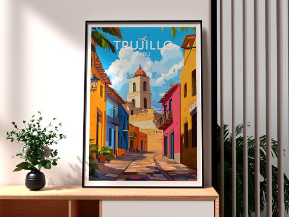 Trujillo Poster Puno Art Peru Travel Print Wall Backpacking South America
