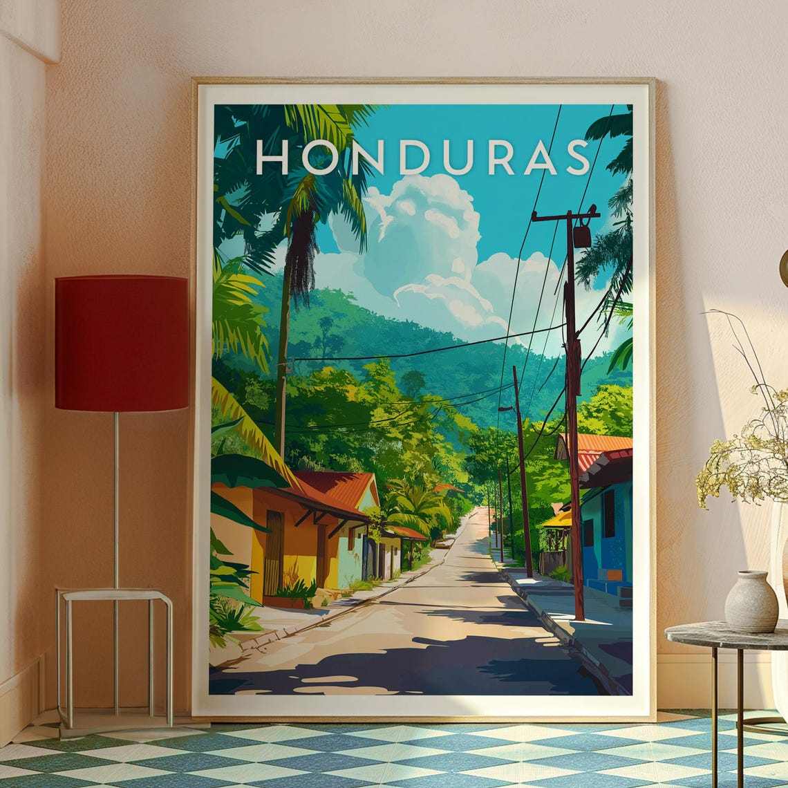 Honduras Print Wall Art Coast Beach Travel Central America - Image 2