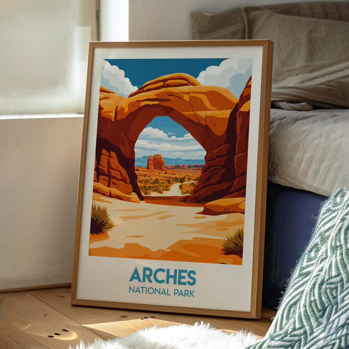 Arches National Park Utah Red Rock Natural Arch Desert Travel Poster - Image 3