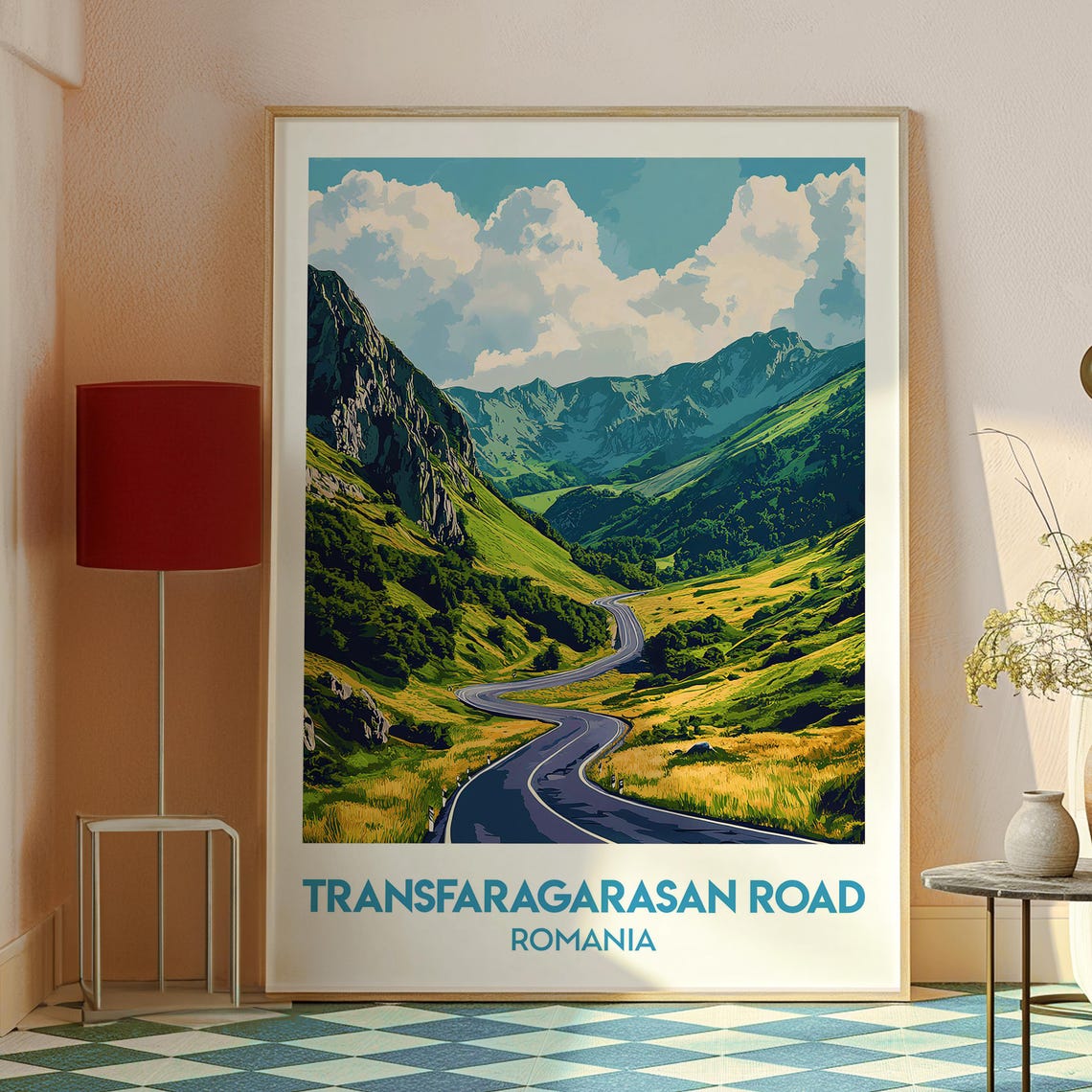 Transfagarasan Romania Winding Mountain Road Valley Travel Poster - Image 2