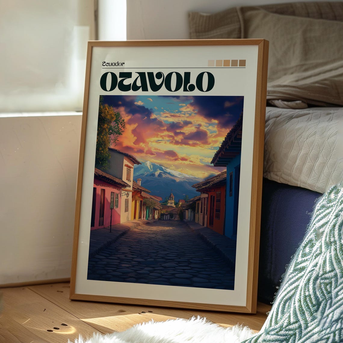 Otavalo Poster Ecuador Art Travel Print Wall Backpacking South America - Image 3