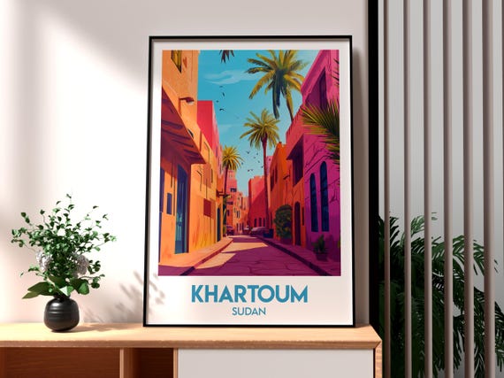 Khartoum Travel Print Sudan Wall Art Poster Africa City