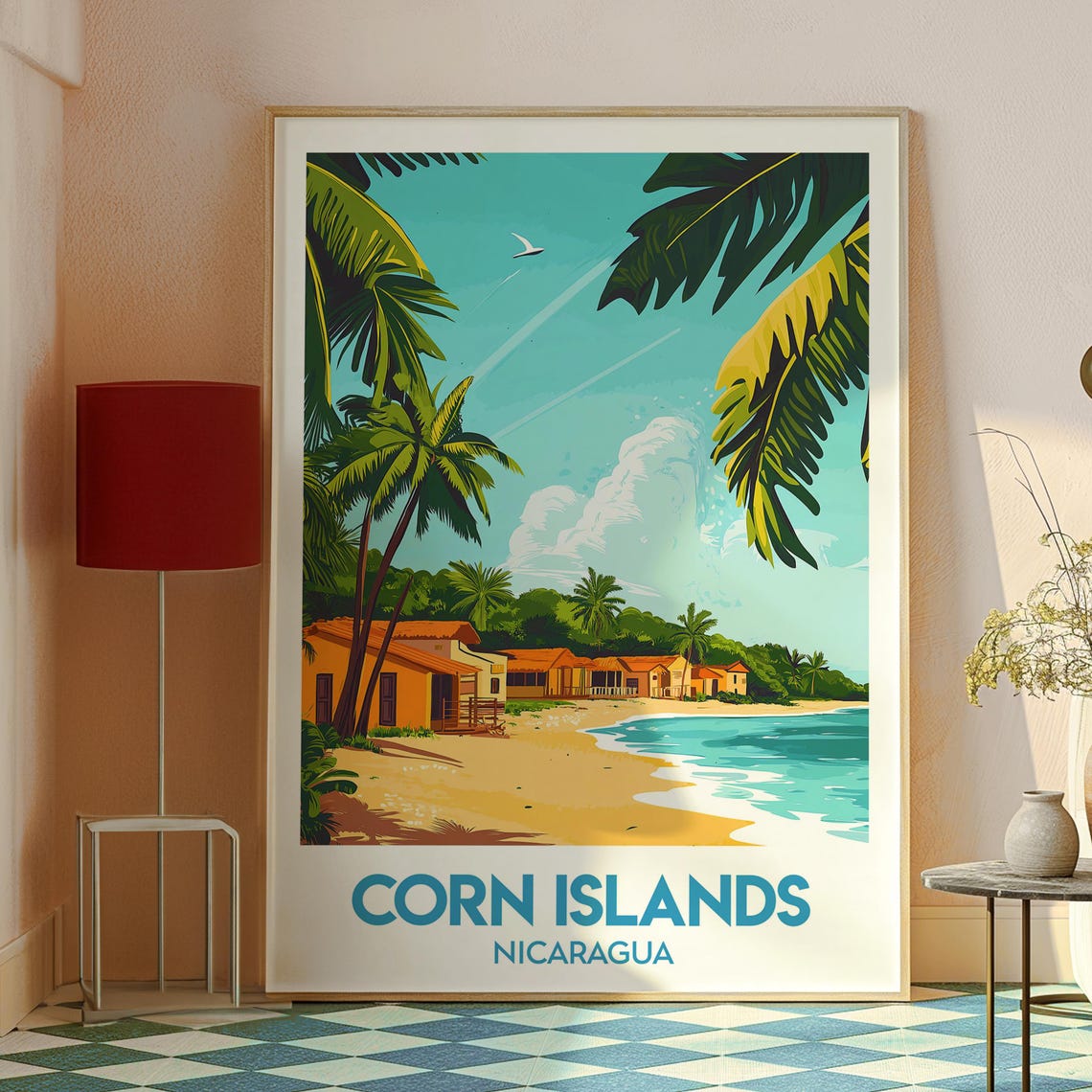Corn Islands Print Nicaragua Wall Art Travel Central America - Image 2