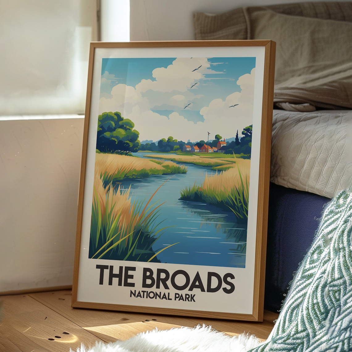 The Broads National Park Wetland River Vintage Travel Poster - Image 3
