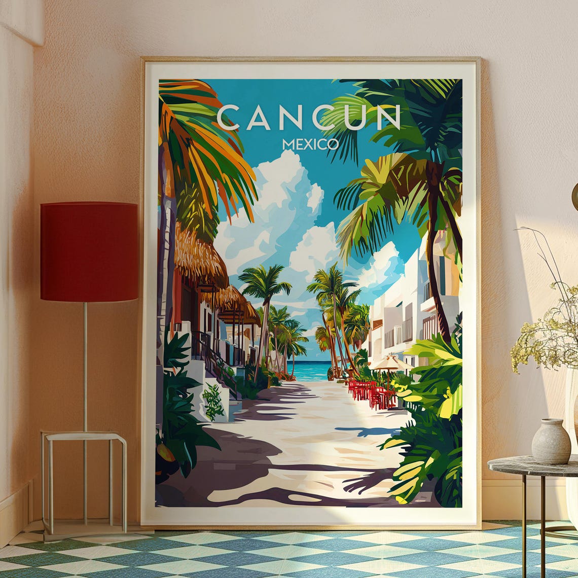 Cancun Print Mexico Wall Art Beach Poster Travel Spring Break - Image 2