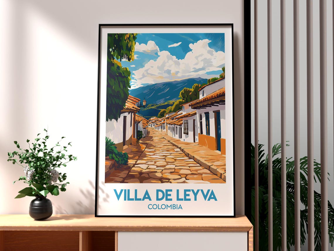 Villa De Leyva Poster Art Colombia Travel Print Wall Backpacking South America
