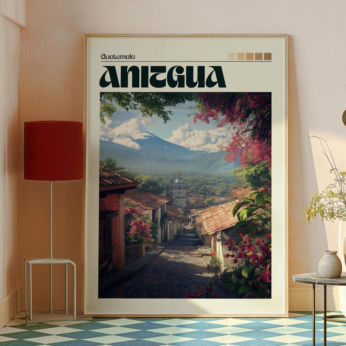 Antigua Travel Print Guatemala Wall Art Poster South America Backpacking - Image 2