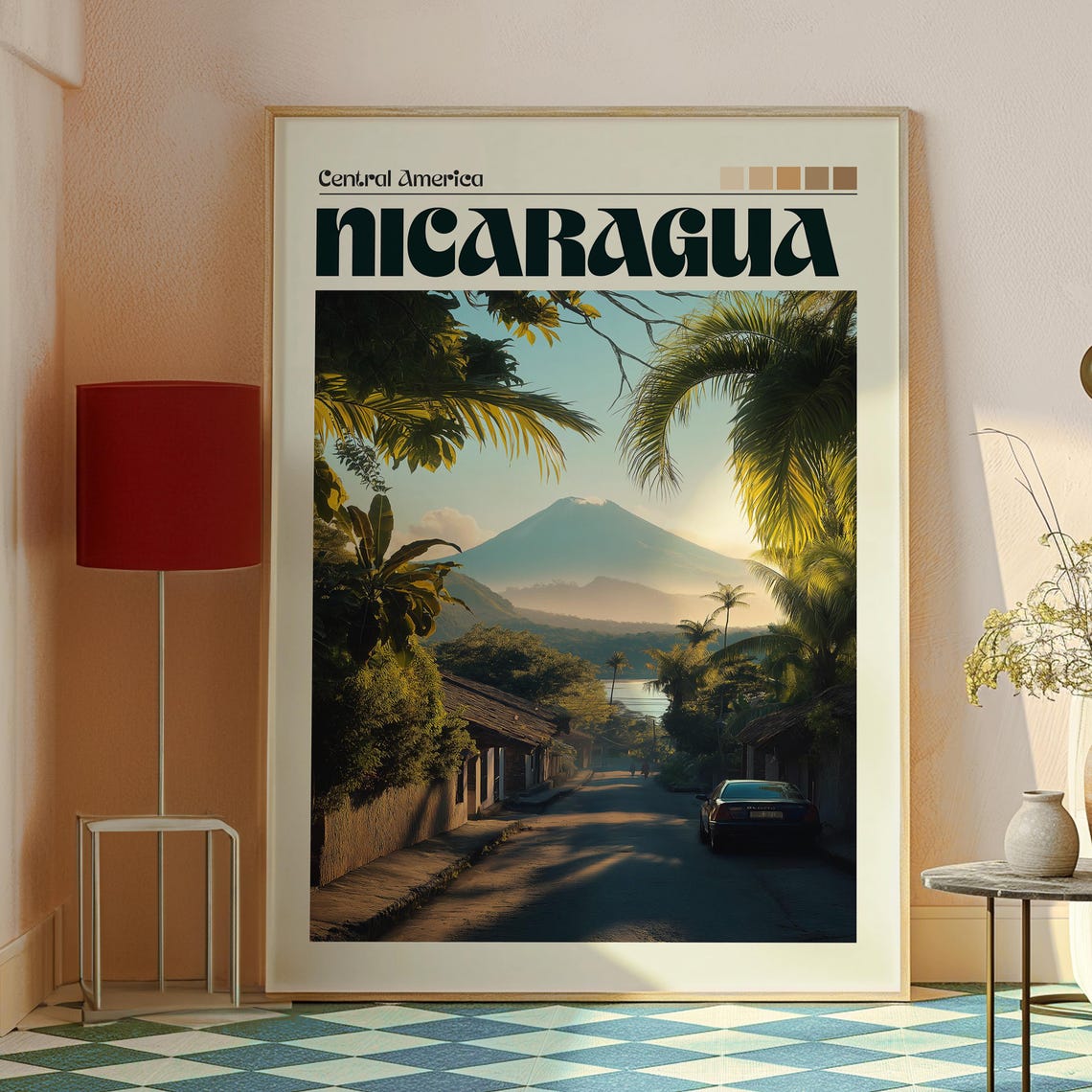 Nicaragua Corn Islands Travel Poster, Central America - Image 2
