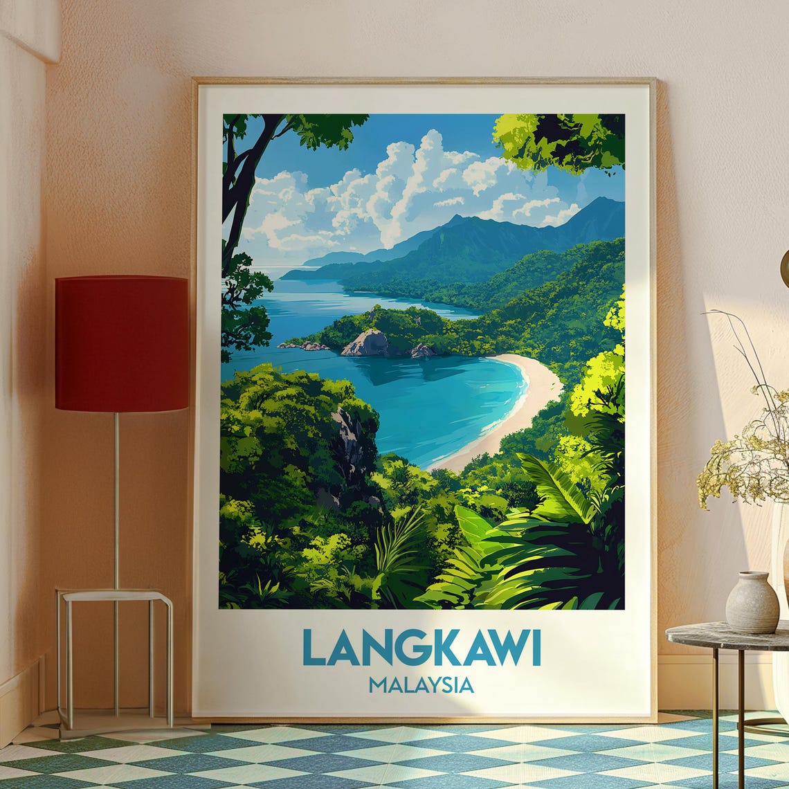 Langkawi Malaysia Travel Poster, Island Wall Art - Image 2