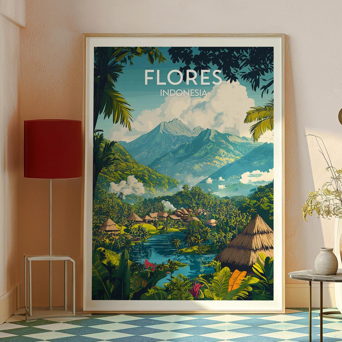 Flores Travel Poster, Indonesia Island Wall Art - Image 2