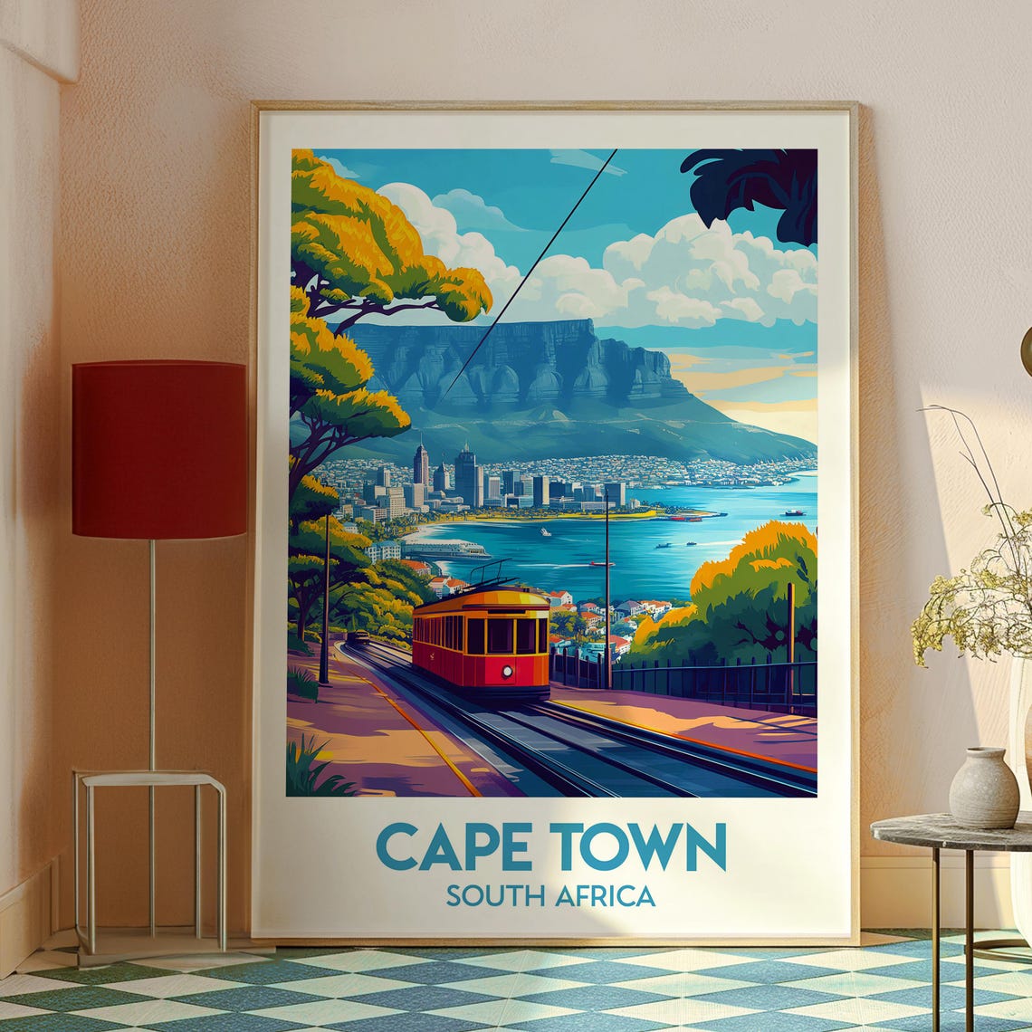 Cape Town South Africa Table Mountain Cable Car Travel Poster - Image 2