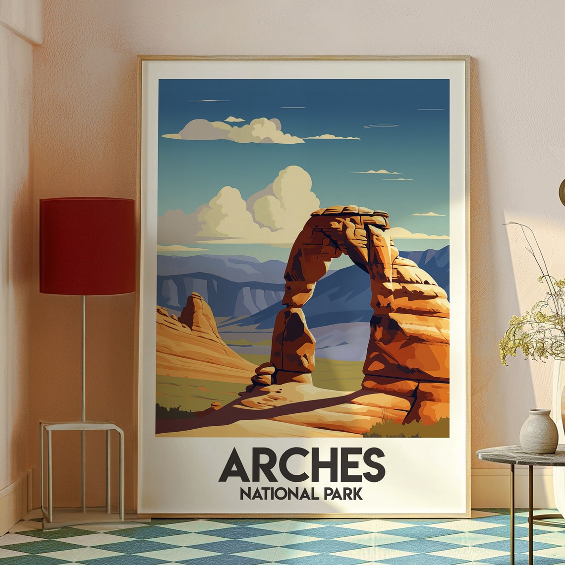 Arches National Park Delicate Arch Desert Vintage Travel Poster - Image 2
