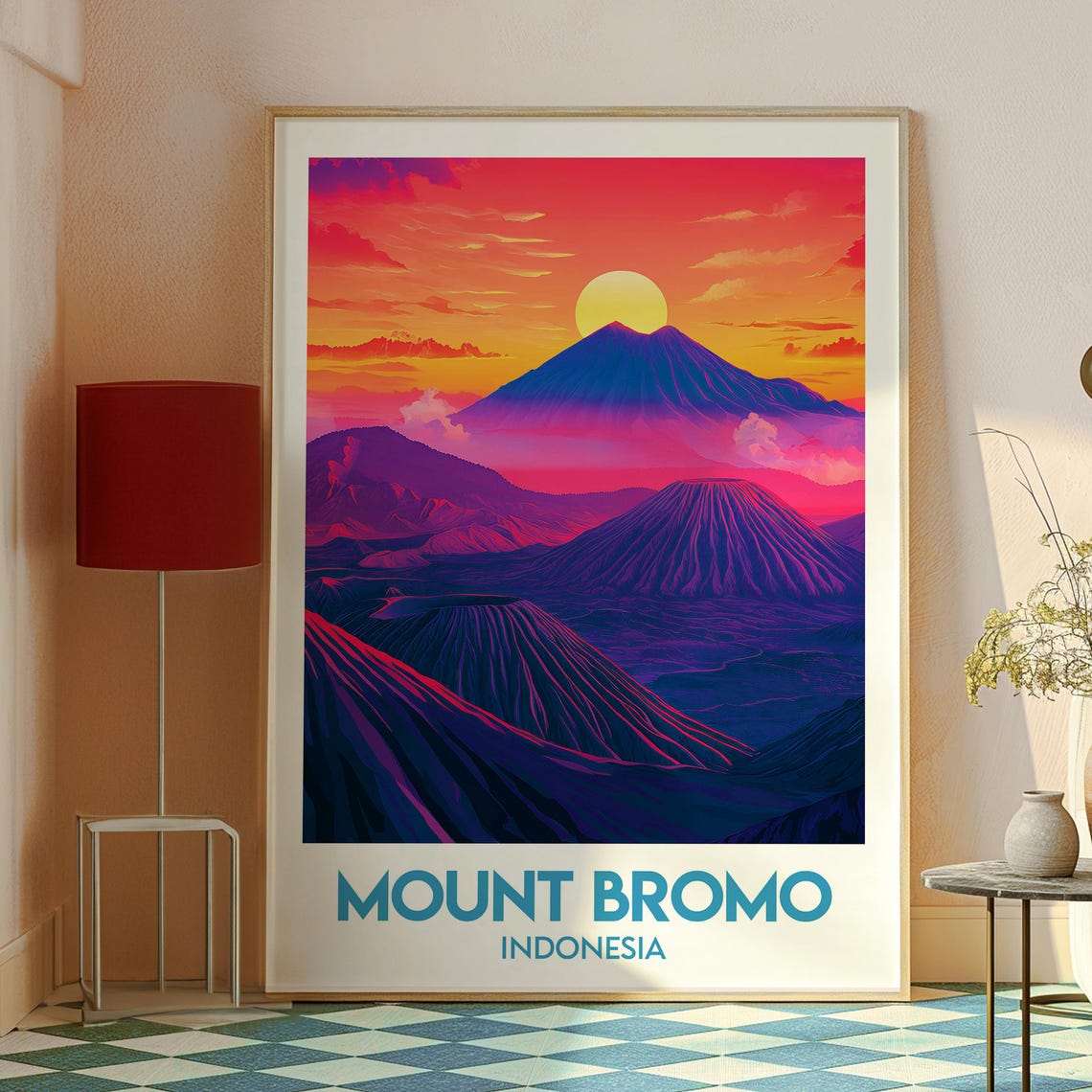 Mount Bromo Travel Print Hiking Wall Art East Java Indonesia Poster Backpacking Gift - Image 2