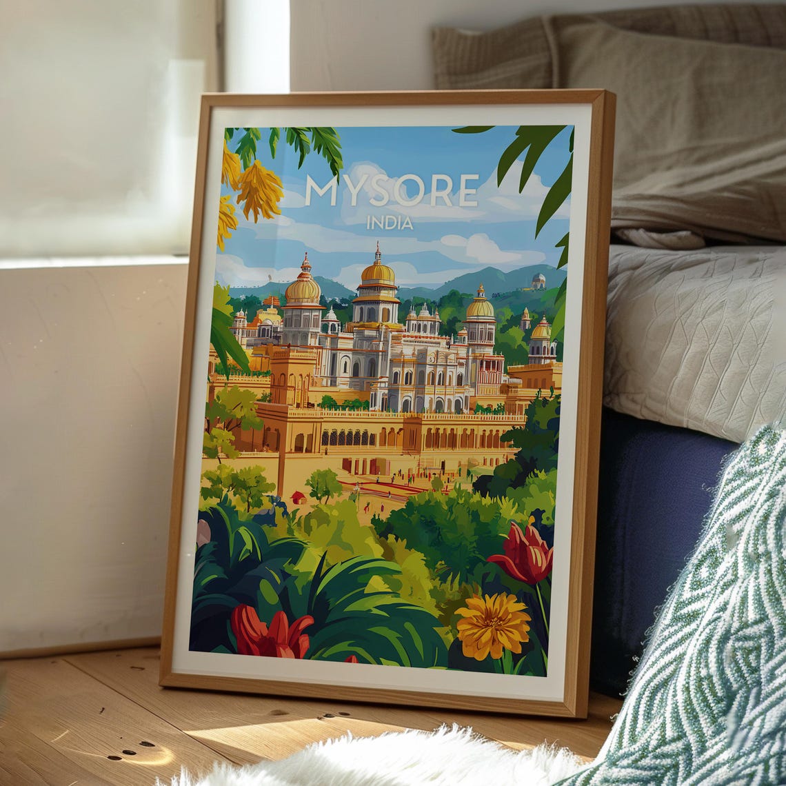 Mysore India Grand Royal Palace Karnataka Heritage Travel Poster - Image 3