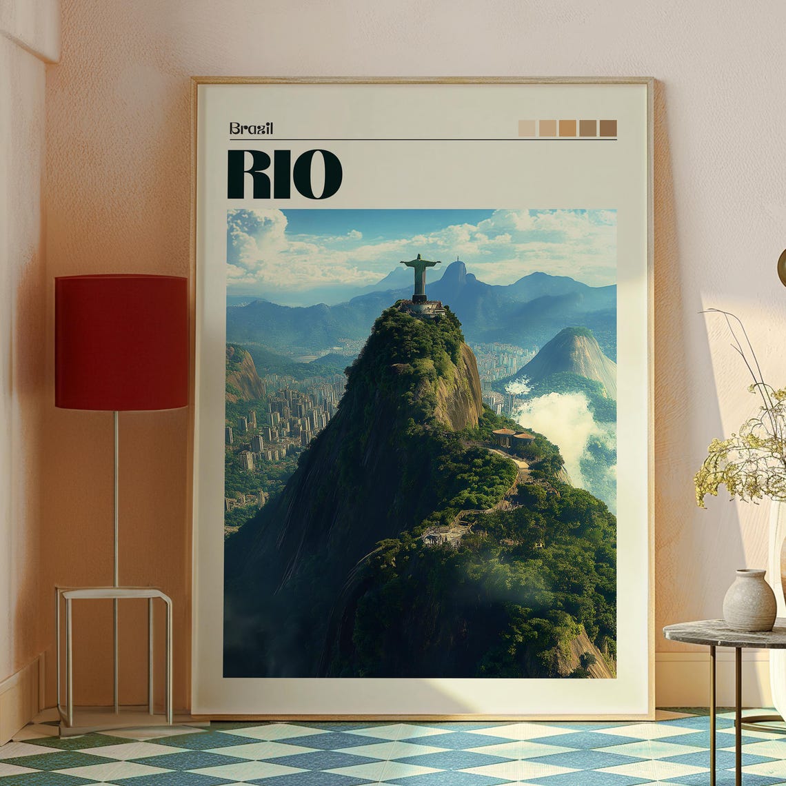 Rio De Janeiro Brazil Christ The Redeemer Corcovado Mountain Poster - Image 2