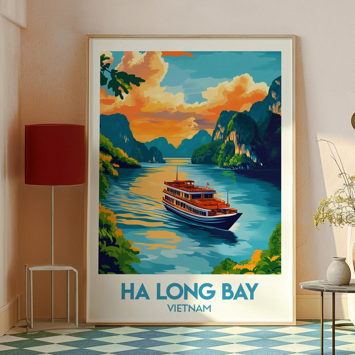 Ha Long Bay Travel Poster, Vietnam Adventure Art - Image 2
