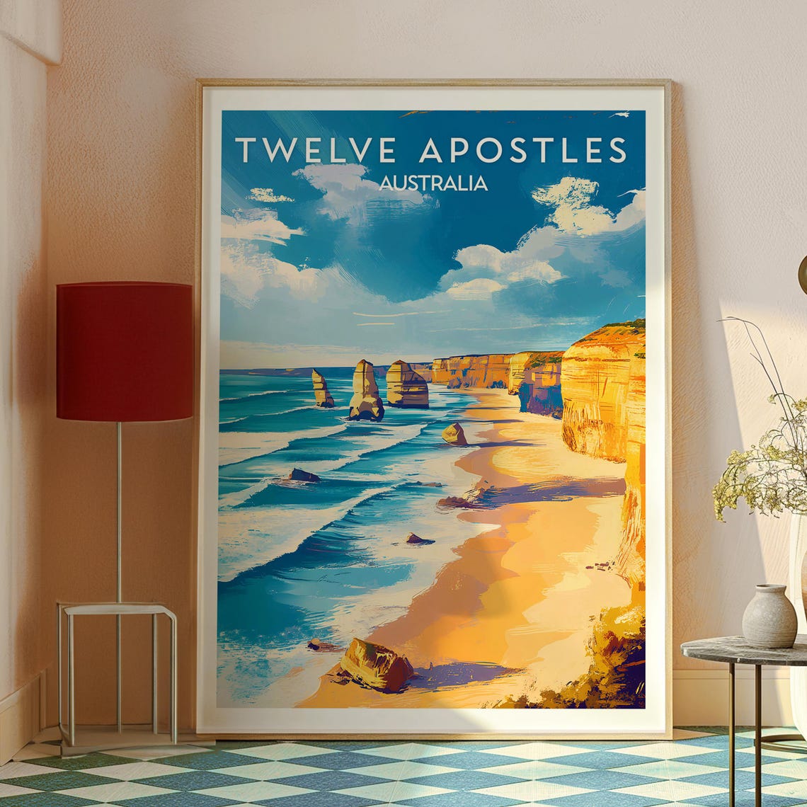 Twelve Apostles Australia Limestone Stacks Golden Cliffs Beach Poster - Image 3
