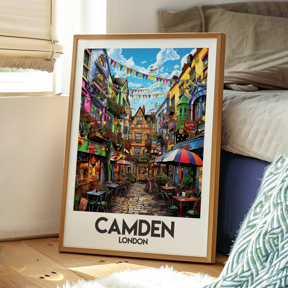 Camden Print London Travel Poster, UK City Market - Image 3