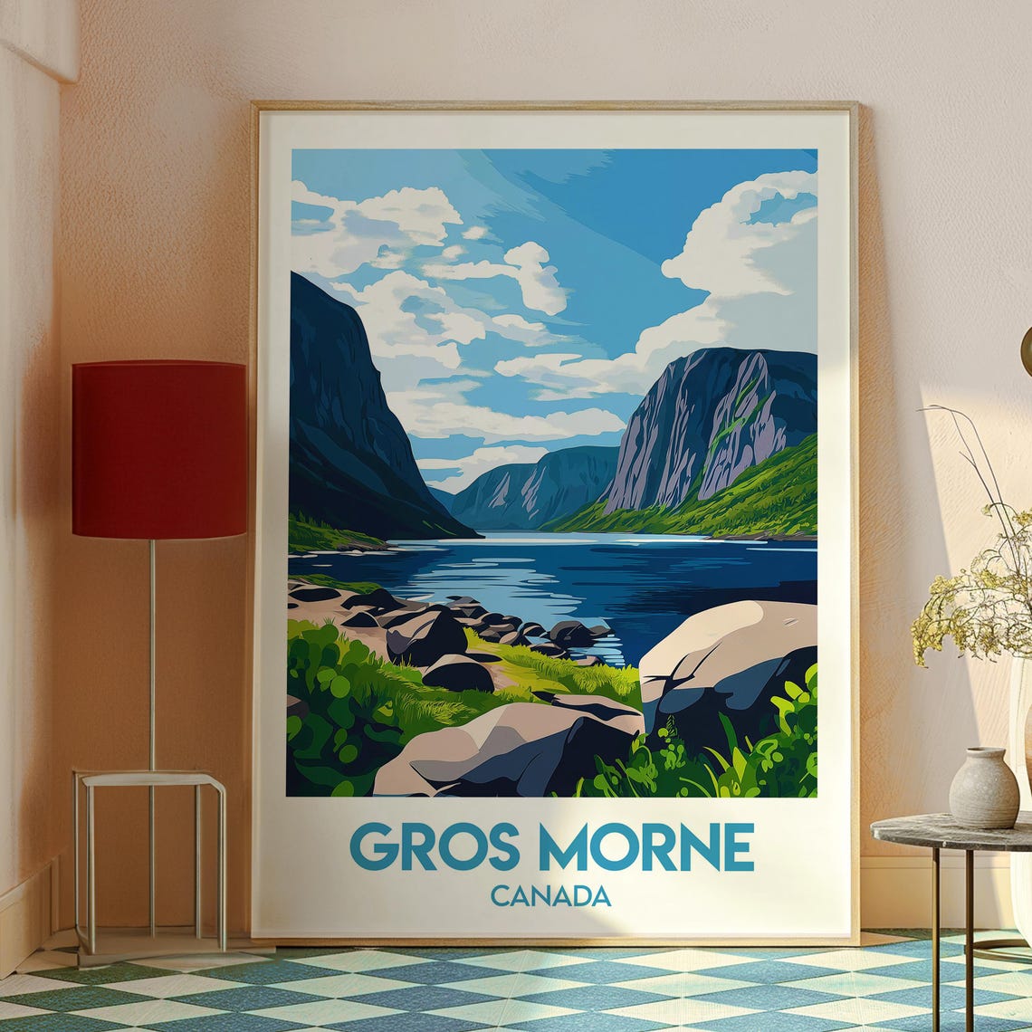 Gros Morne Canada Fjord Cliffs Newfoundland National Park Poster - Image 2
