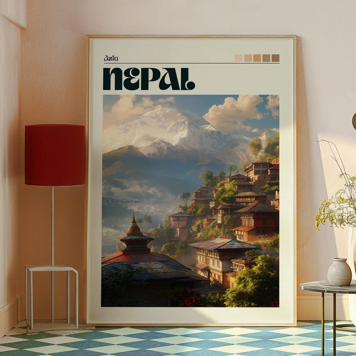 Nepal Poster Wall Art The Himalayas Trecking Kathmandu Hiking Mount Everest Base Camp - Image 2