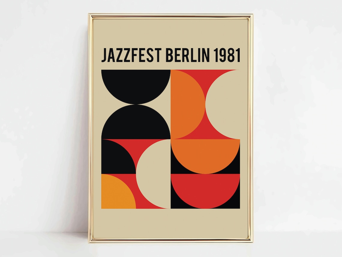 Jazz Poster Retro Mid-Century Modern Art Print