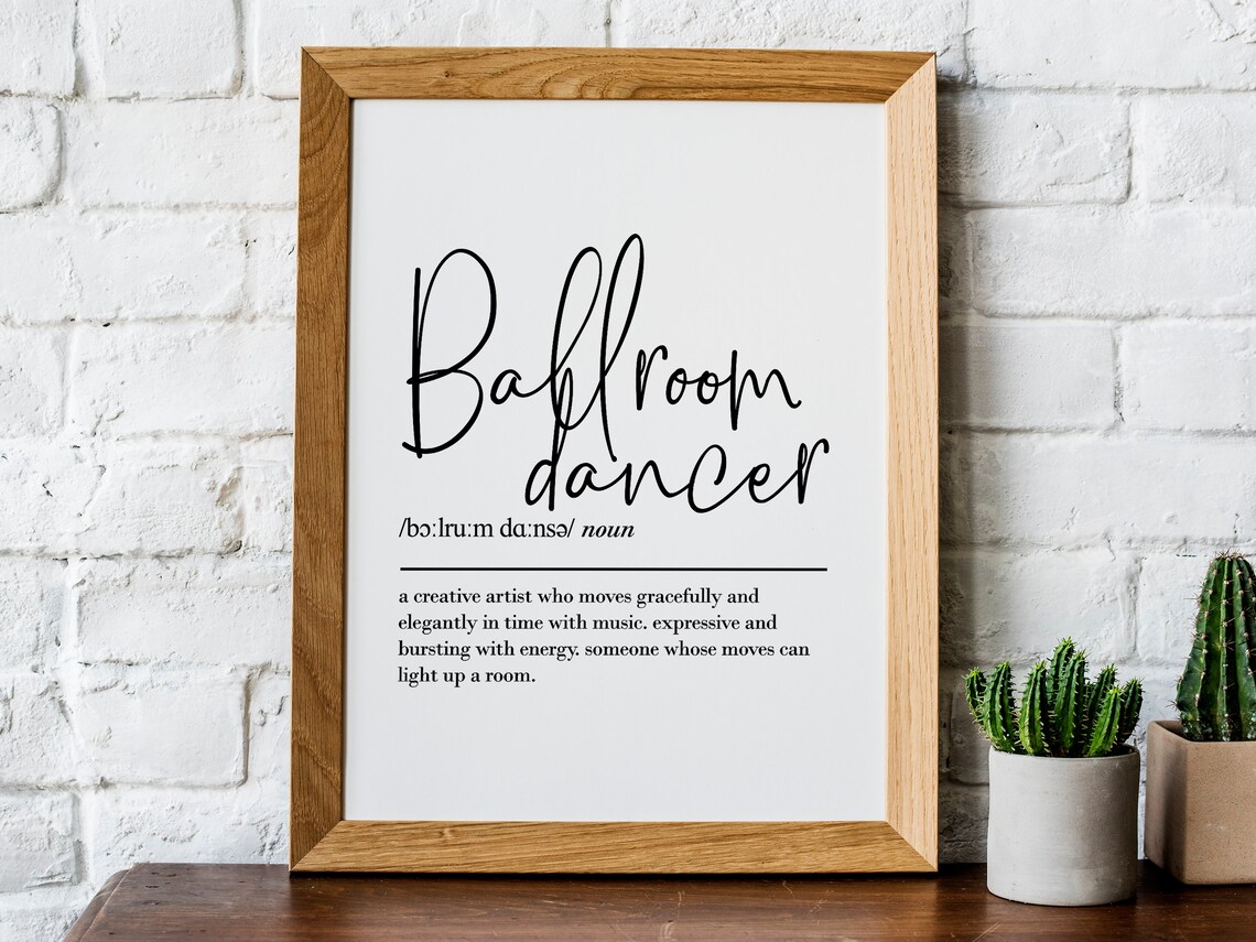 Ballroom Dancer Definition Art Print, Gift For Her - Image 2