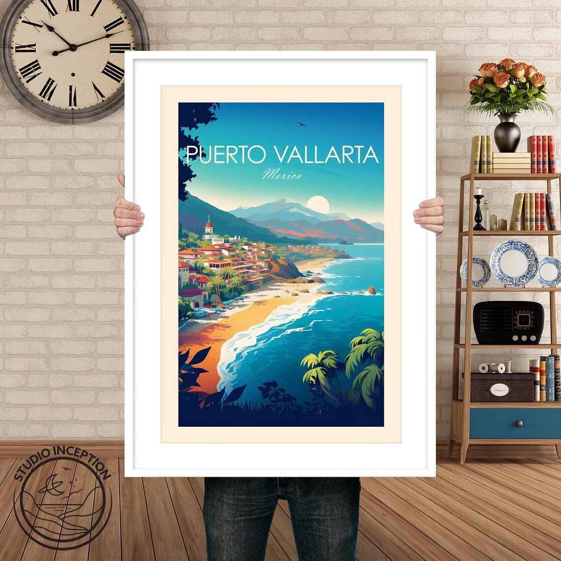 Puerto Vallarta Mexico Beach Town Sunset Coast Travel Poster - Image 2