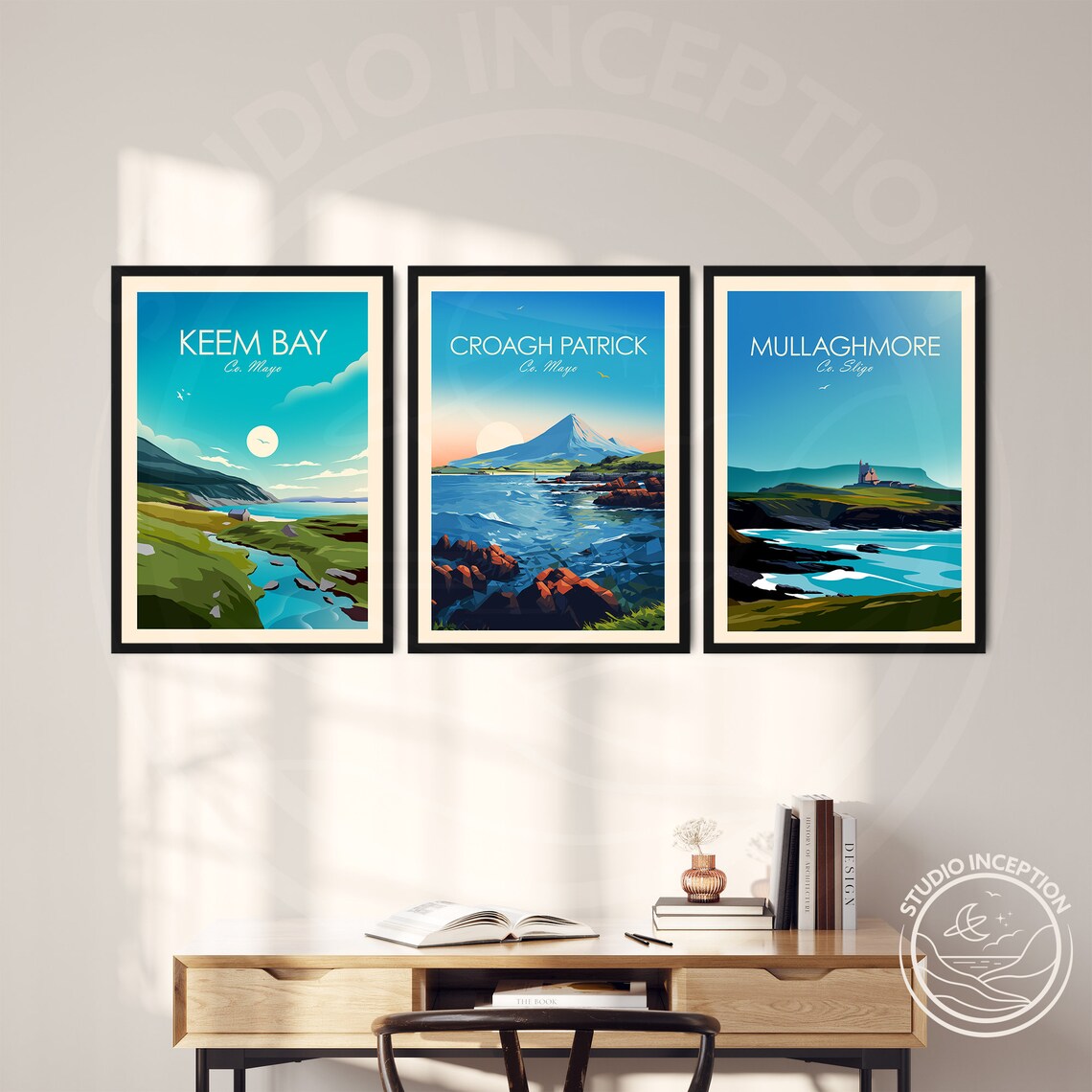Croagh Patrick Traditional Travel Poster, County Mayo - Image 3