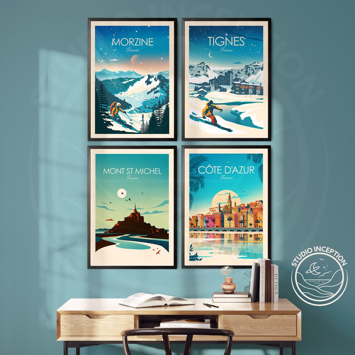 Mont Saint Michel In France Travel Poster - Image 2