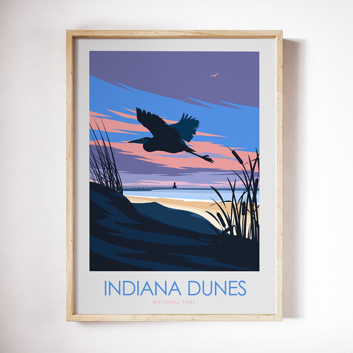 Indiana Dunes Travel Poster, National Park Landscape - Image 3