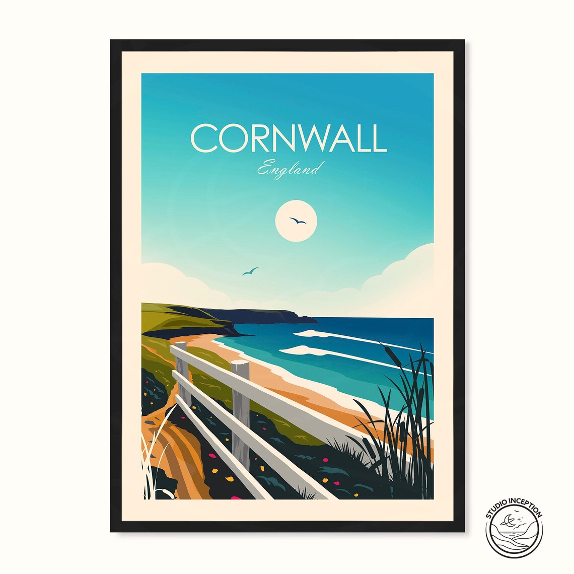 Cornwall Travel Print, West Country Coastal Art