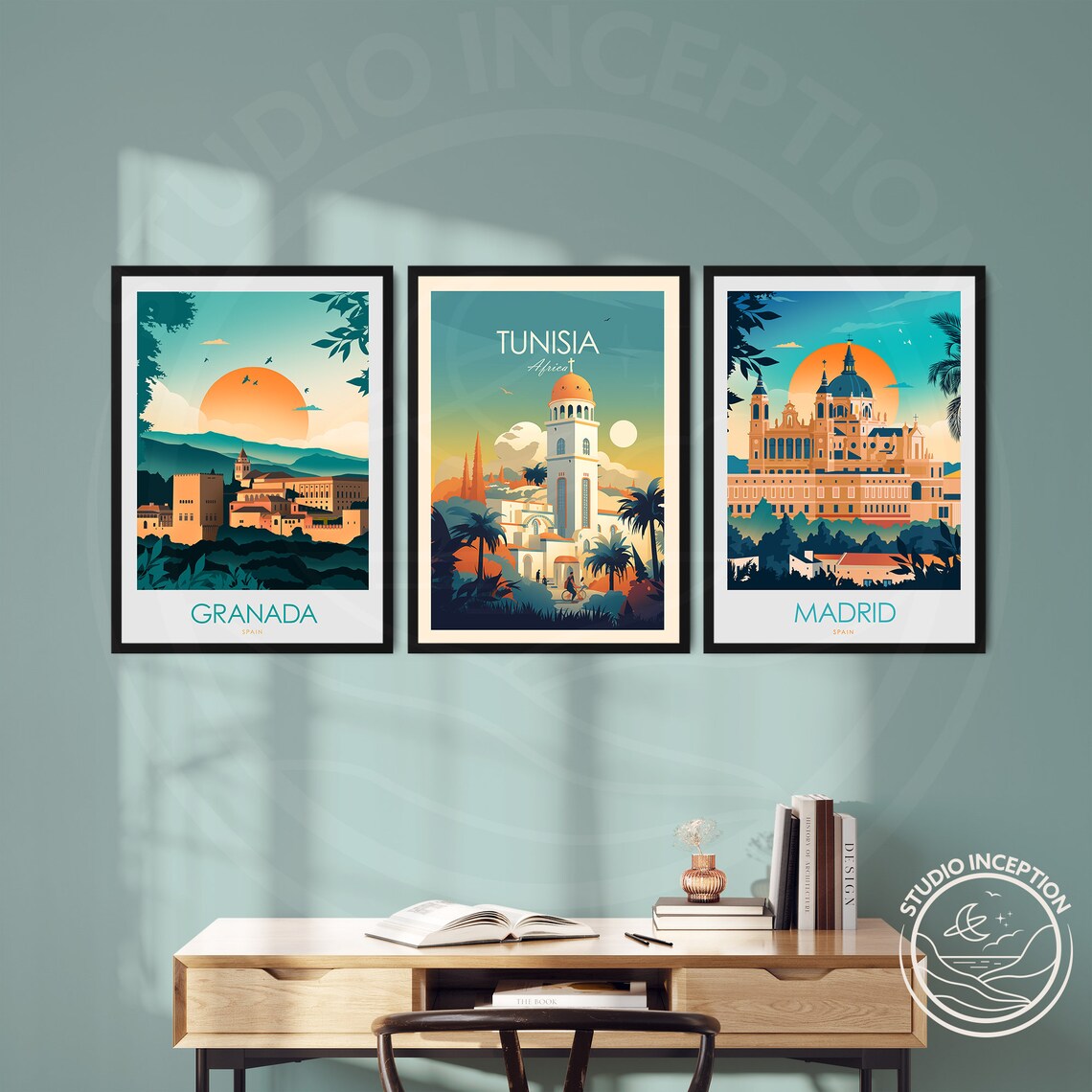 Republic Of Tunisia Traditional Travel Poster - Image 2