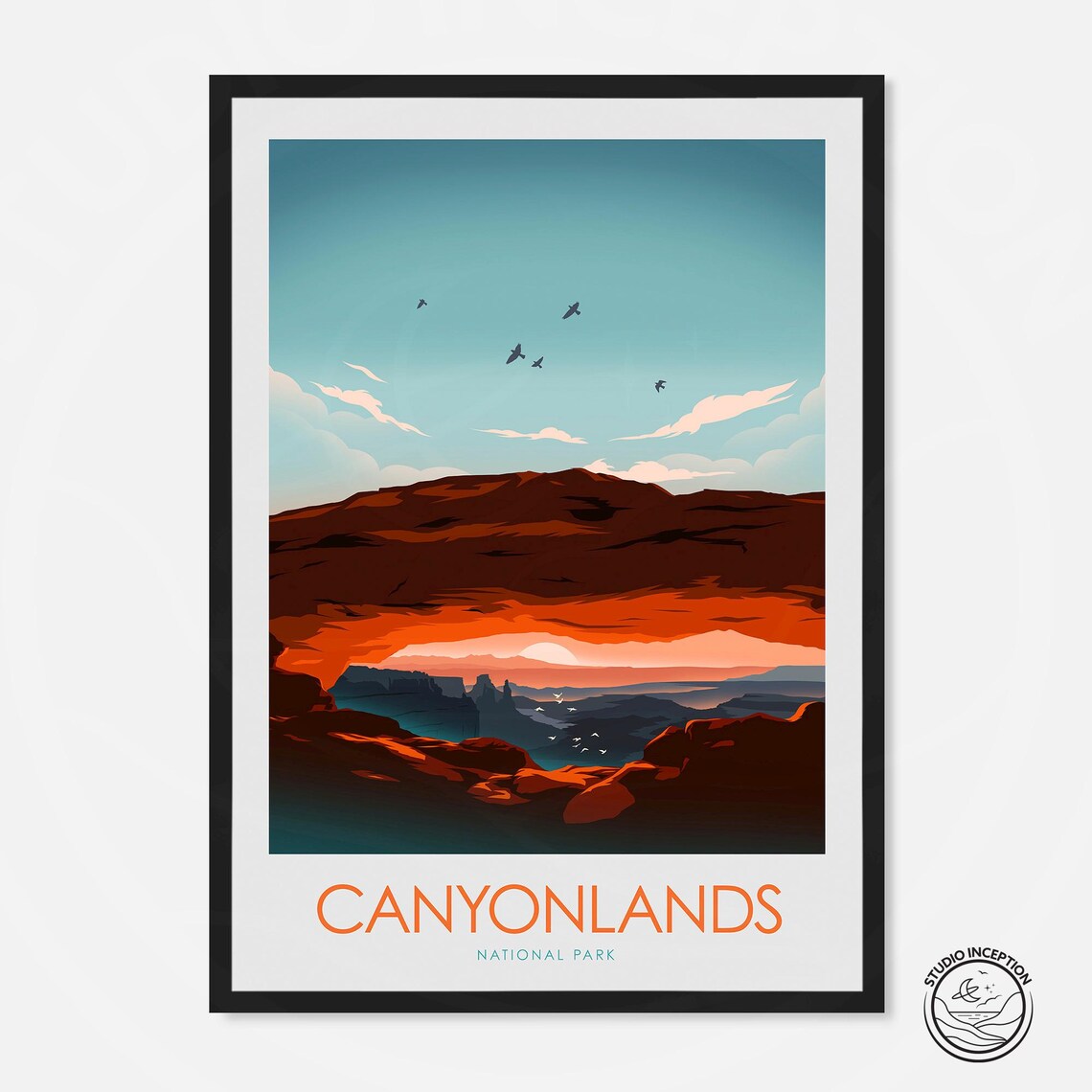 Canyonlands Travel Poster, Utah National Park Art
