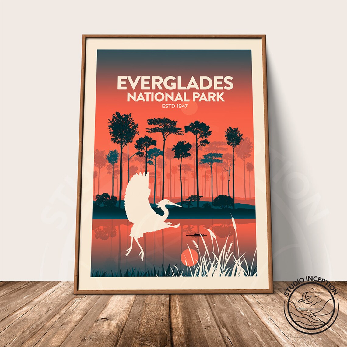 Everglades National Park Travel Poster, Florida Print - Image 3