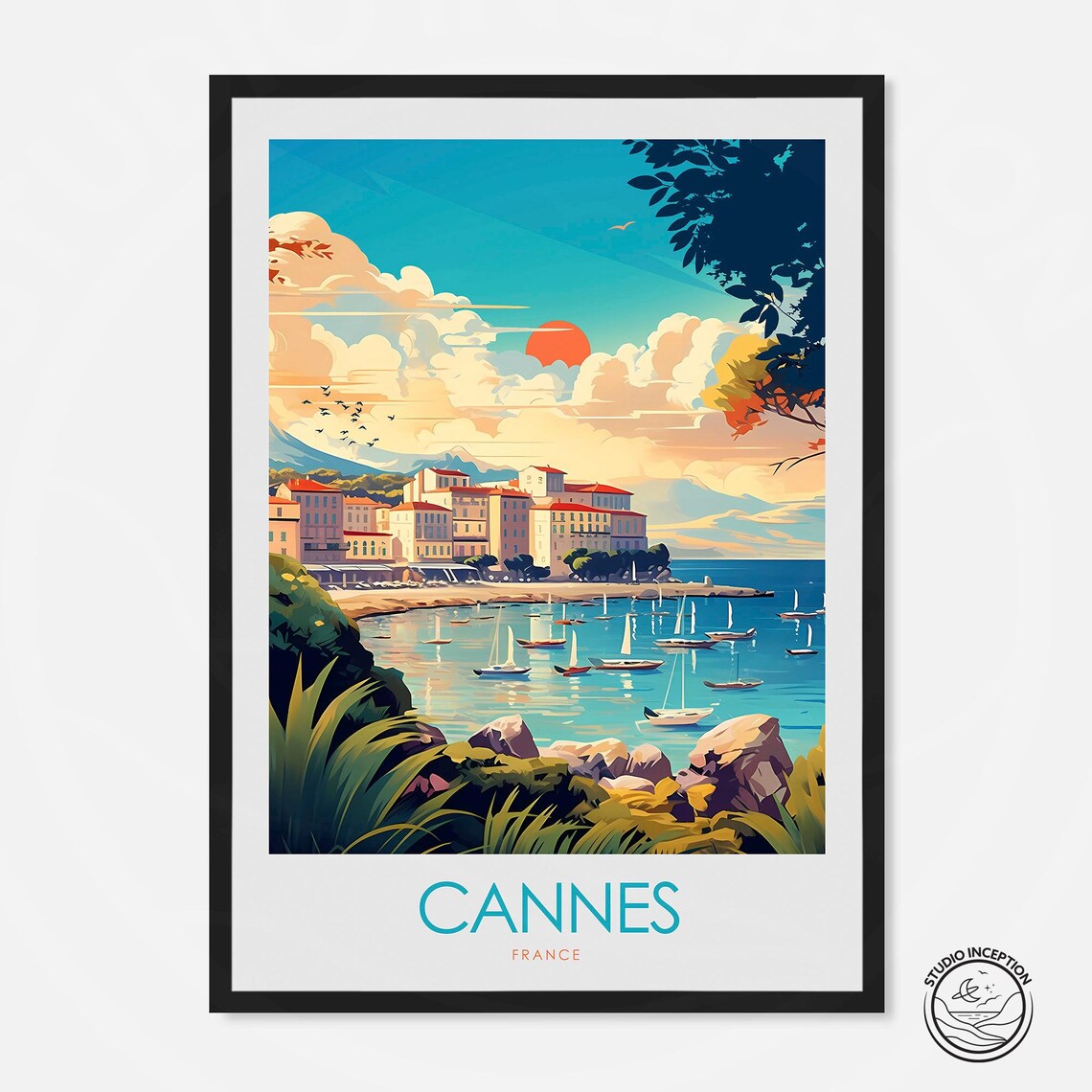 Cannes Travel Wall Art Print