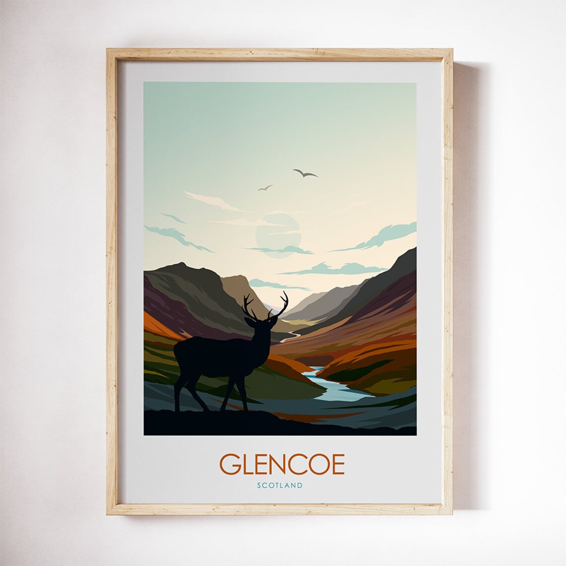 Glencoe Travel Poster, Minimal National Park Art - Image 3